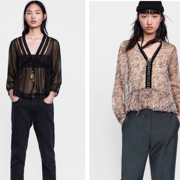 Two Zara blouses